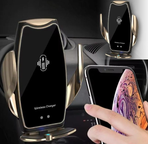 حامل جوال ذكي R1 للسيارة مع شحن لاسلكي 15W - استشعار تلقائي وتثبيت أوتوماتيكي