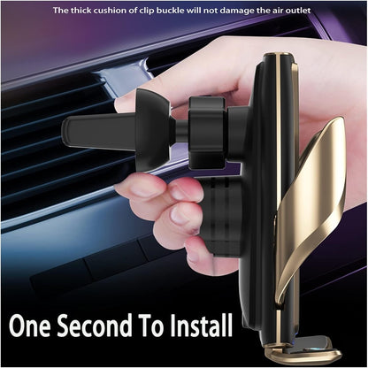 حامل جوال ذكي R1 للسيارة مع شحن لاسلكي 15W - استشعار تلقائي وتثبيت أوتوماتيكي