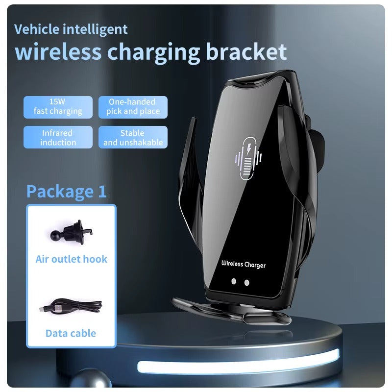 حامل جوال ذكي R1 للسيارة مع شحن لاسلكي 15W - استشعار تلقائي وتثبيت أوتوماتيكي